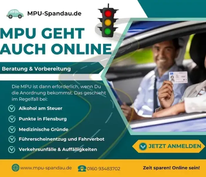 MPU Beratung und Vorbereitung ist Online möglich.